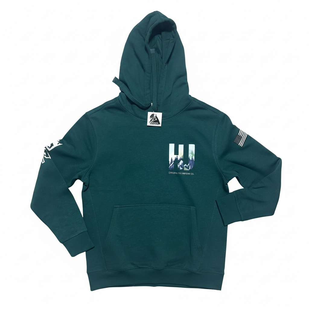 Dark Green Hiking Universe Hoodie