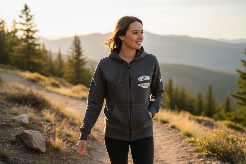 ZIP-HOODIE “THE JOURNEY IS THE DESTINATION