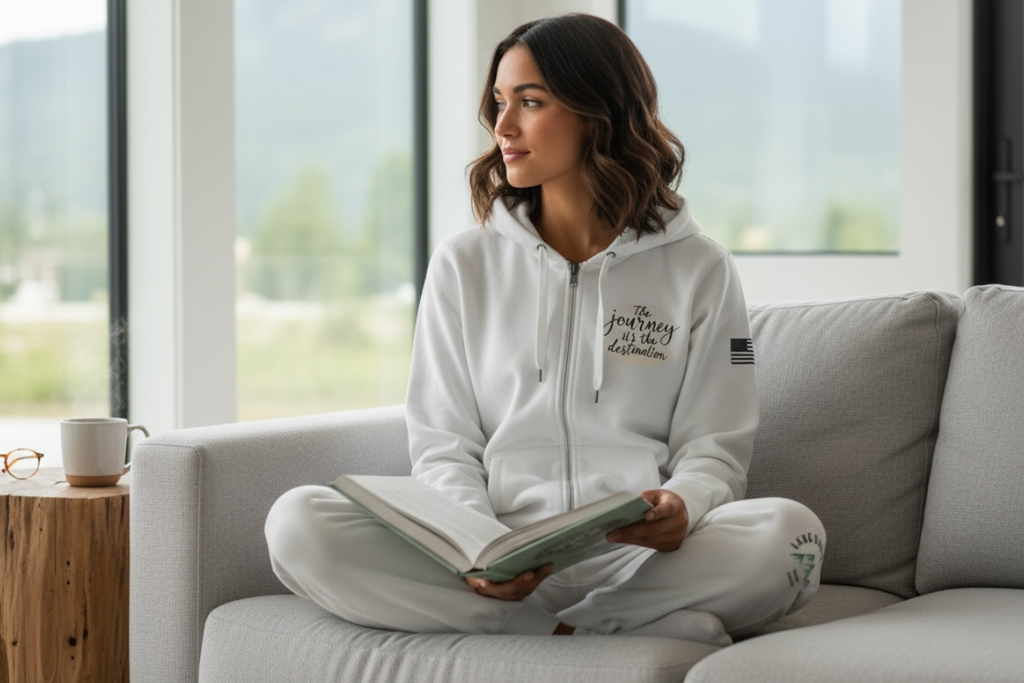 ZIP-HOODIE “THE JOURNEY IS THE DESTINATION “