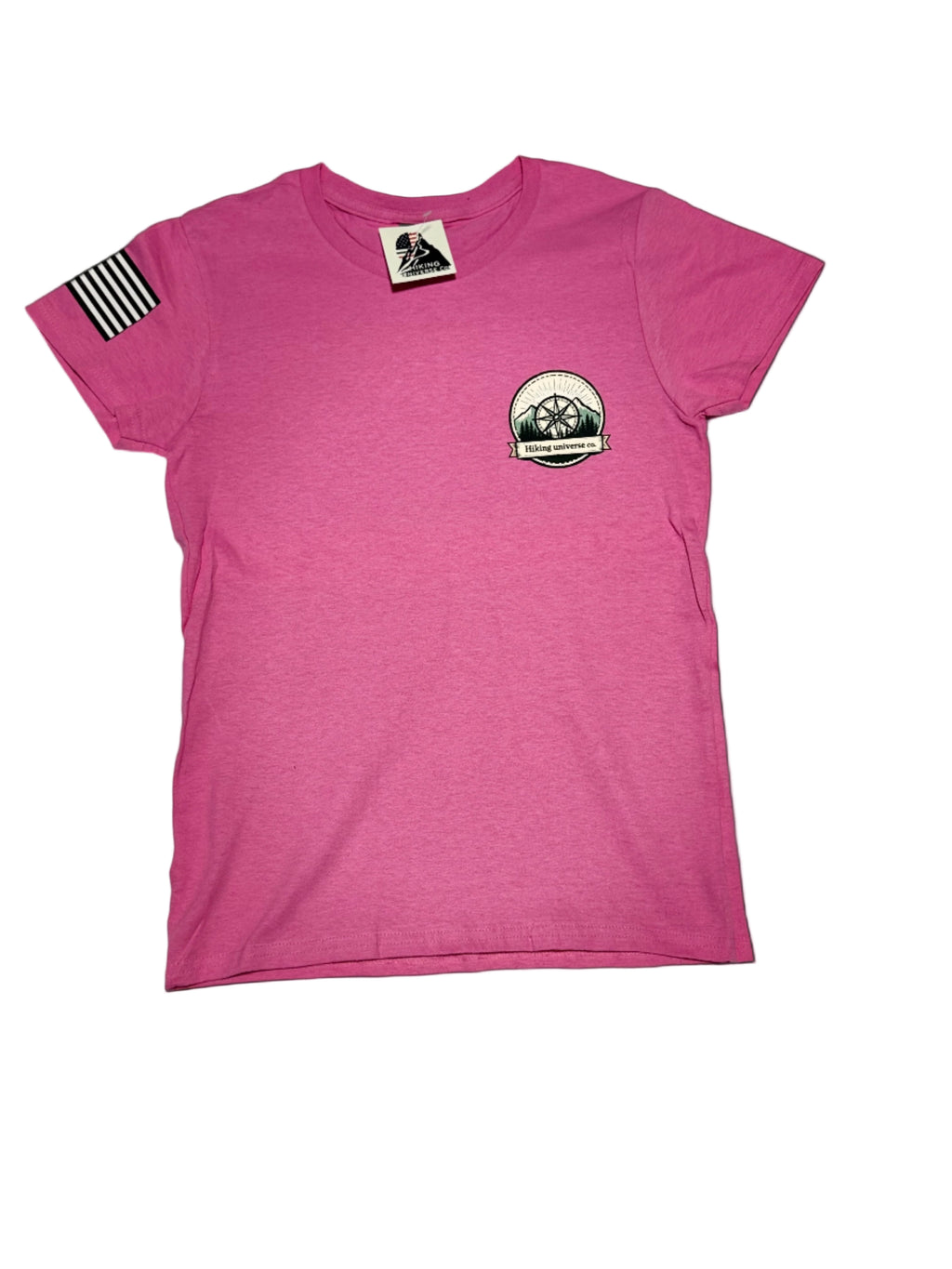 Short Sleeve Pink Hiking Universe T-Shirt – 100% Cotton