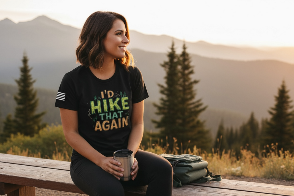 Women’s “I’d Hike That Again” Crop Top – Hiking Universe Co.