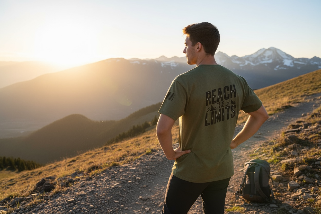 REACH THE LIMIT HIKING T SHIRT