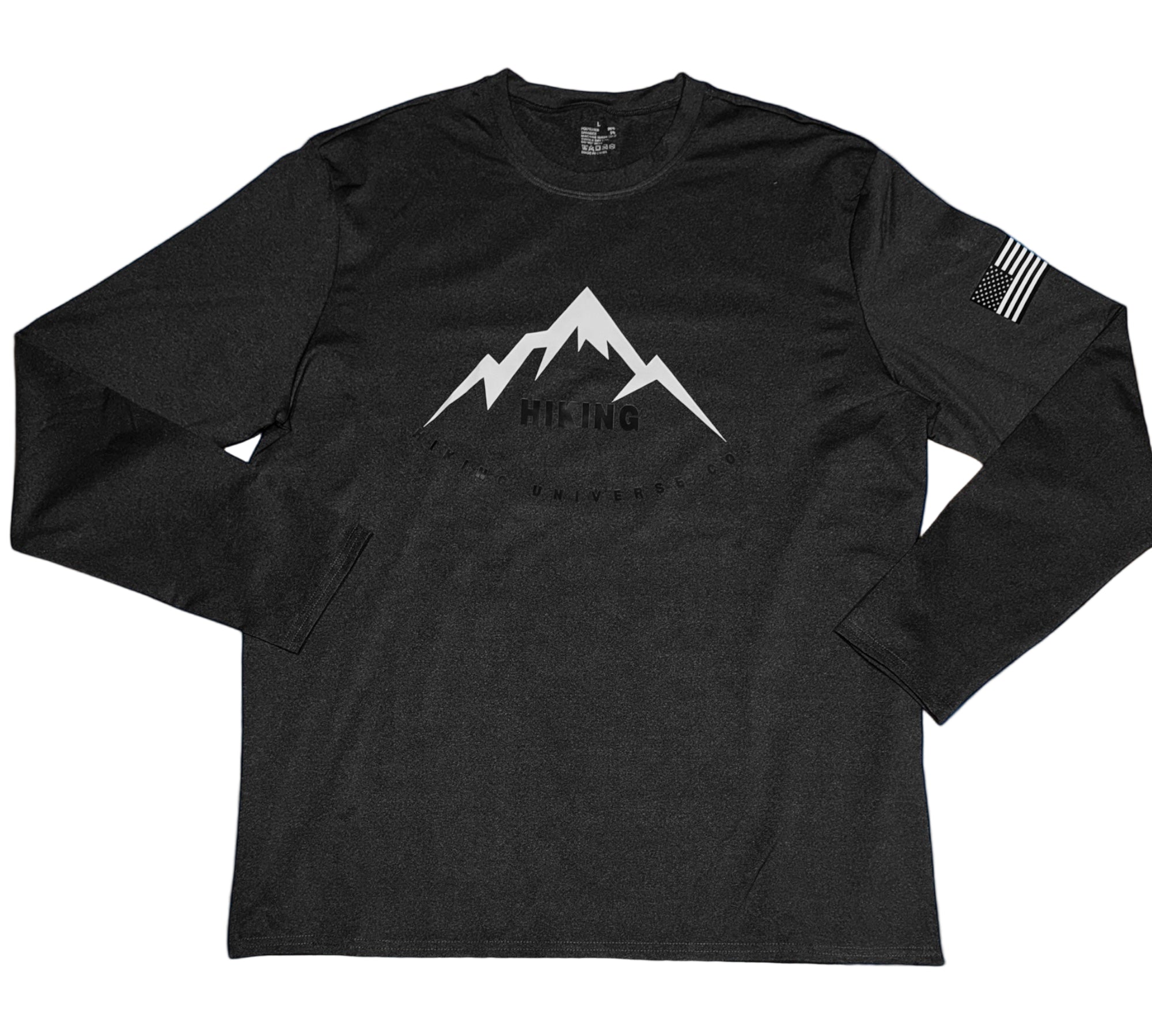 Hiking Universe Long Sleeve UV Protection Shirt – White Mountain Logo  arm USA Flag